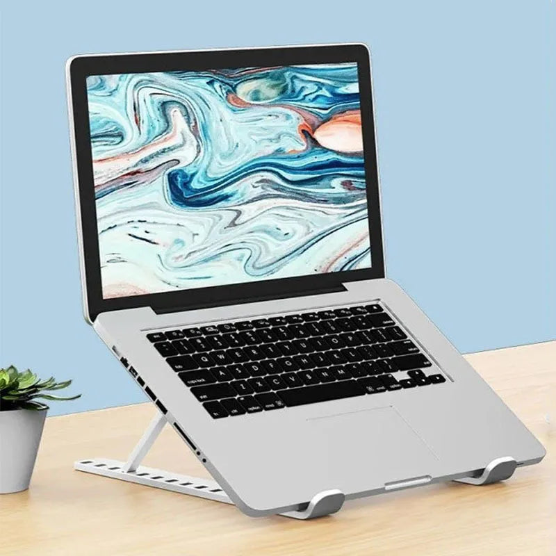 💻✨ Βάση Laptop από Αλουμίνιο – Ρυθμιζόμενη, Αναδιπλούμενη & Φορητή 🎯