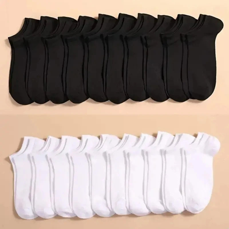 🧦👌 Unisex Boat Socks – Αόρατη Άνεση με Δροσιά & Στυλ! 👌🧦 10 Ζευγάρια | Solid Color | Breathable & Odorproof