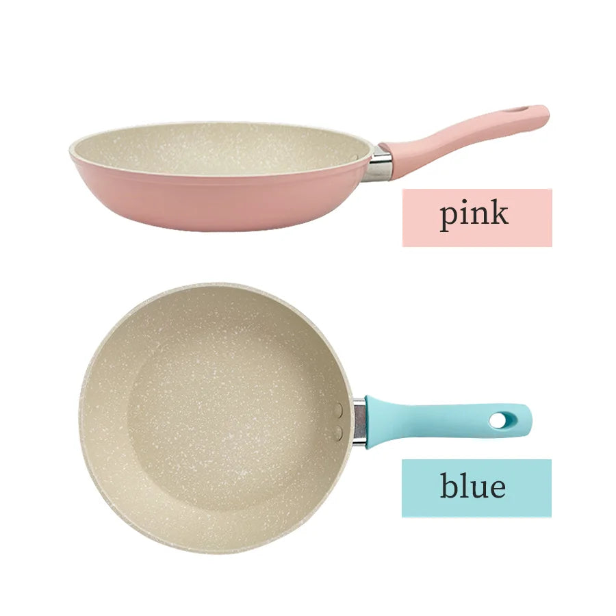 🍳 Μίνι Αντικολλητικό Τηγάνι Maifan Stone – 18cm | Ροζ ή Μπλε Χρώμα | Ιδανικό για Αυγά, Ομελέτες & Μπριζόλες