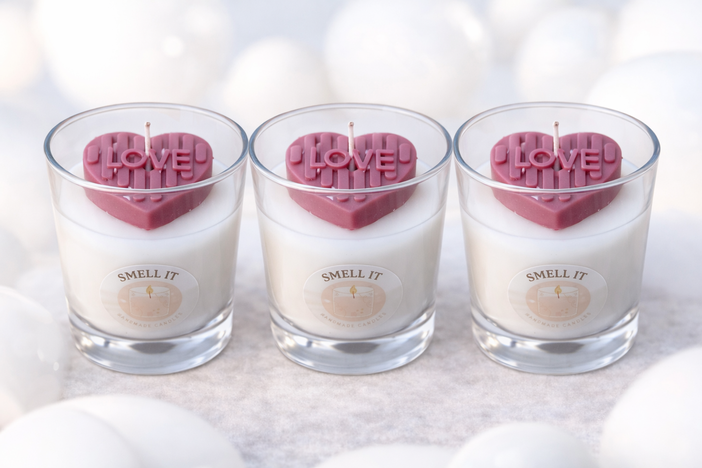Σετ 3 Χειροποίητων Αρωματικών Κεριών “Smell It” – Soft Collection 2