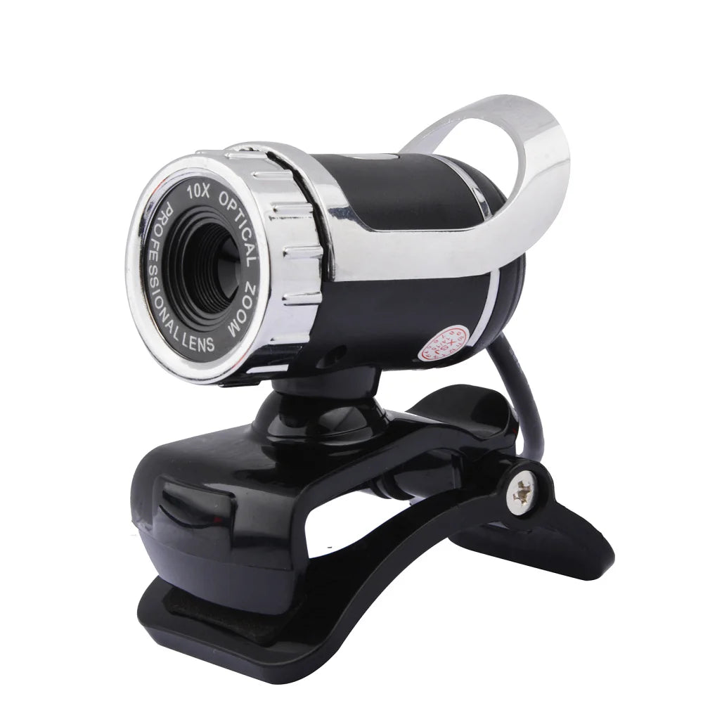 🌙📸 Rotatable Night Vision Webcam – USB Full HD Κάμερα με Μικρόφωνο & 360° Περιστροφή 🎤💻