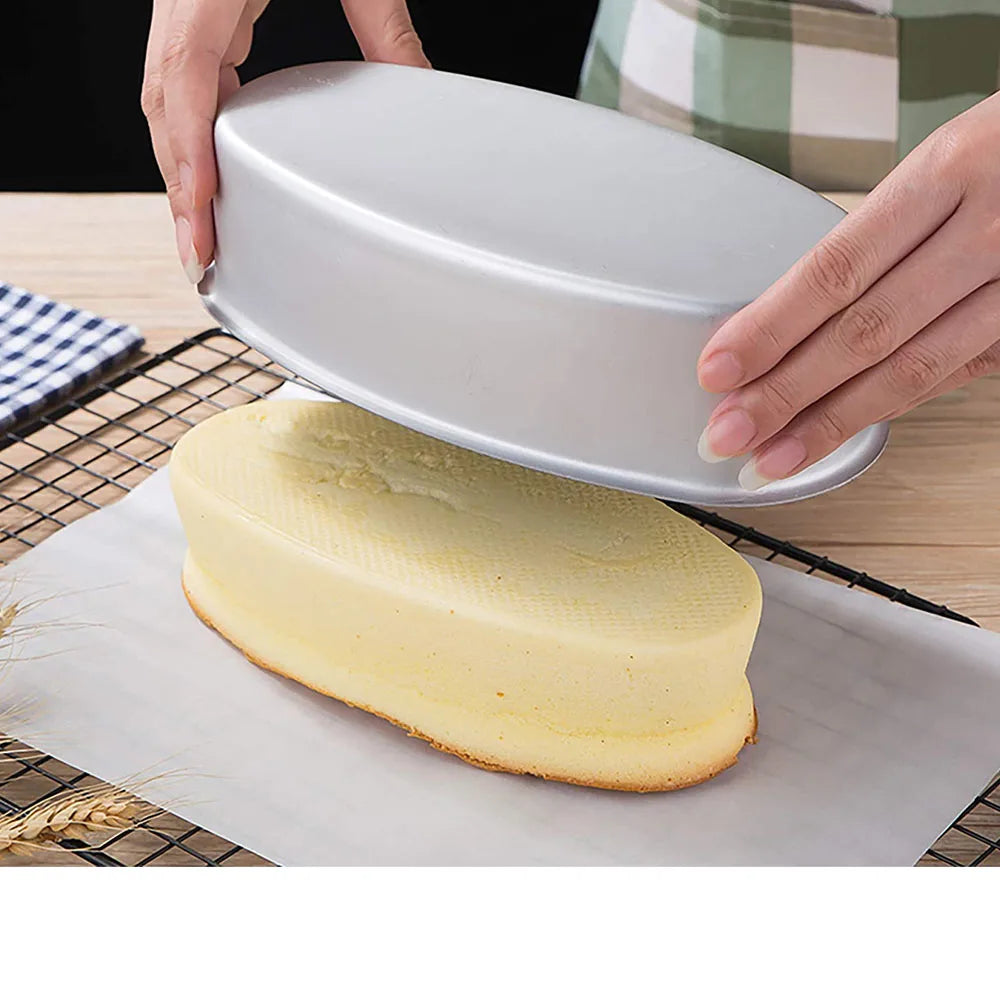 🍞 4 Μεγέθη Αντικολλητικά Οβάλ Ταψιά – Carbon Steel Cake & Bread Molds | Ιδανικά για Ψήσιμο Κέικ, Ψωμιού, Cheesecake & Πίτας