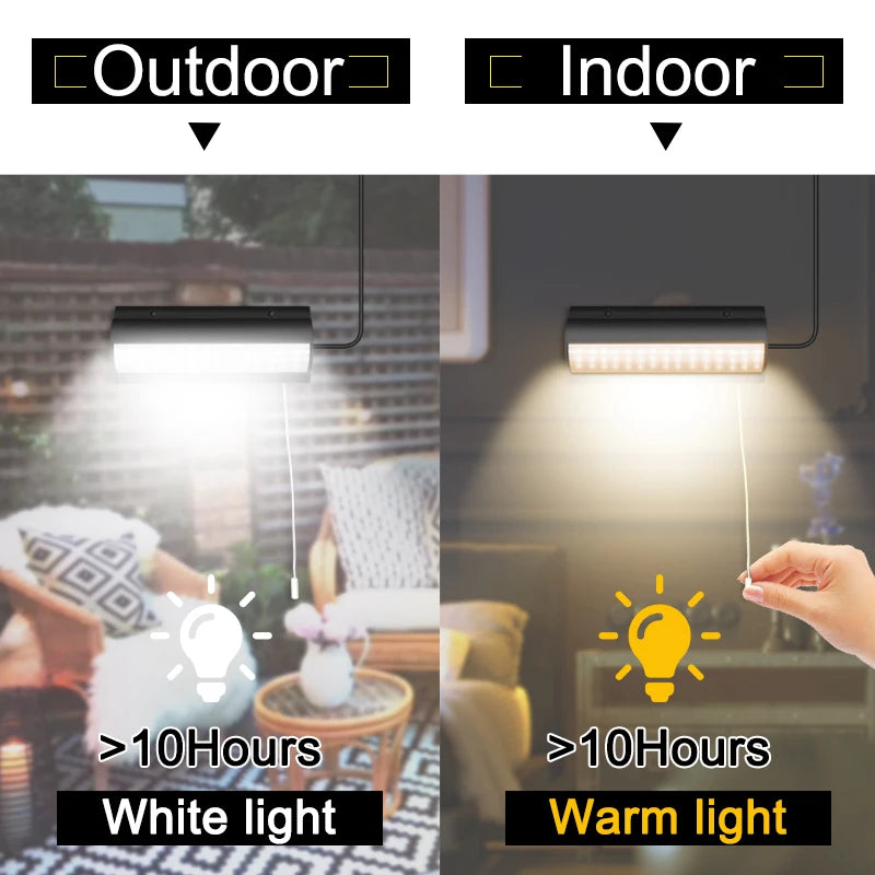 🌞💡 Upgraded Solar Pendant Light – Αυτόνομος Φωτισμός για Μέσα & Έξω! 💡🌞 IP65 Waterproof | Auto On/Off | Pull Switch | 3m Καλώδιο | White/Warm White