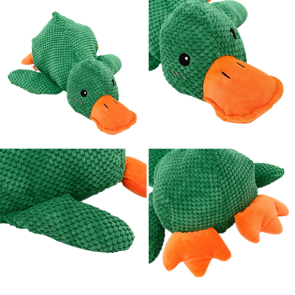 HOOPET Duck Dog Toy 🦆🐶 | Plush & Squeaky 🔊 | Cuddly Sleeping Toy 💤 | For All Sizes | Interactive & Chew-Friendly ✅