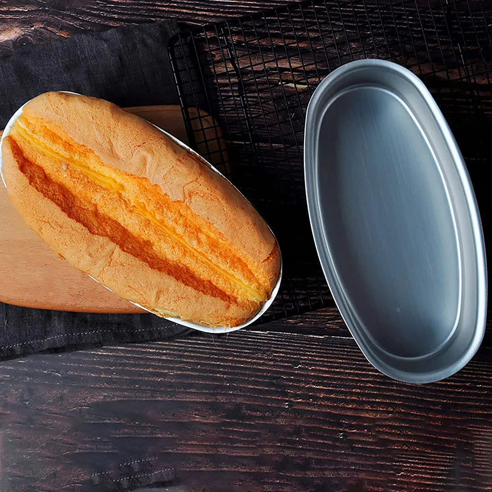 🍞 4 Μεγέθη Αντικολλητικά Οβάλ Ταψιά – Carbon Steel Cake & Bread Molds | Ιδανικά για Ψήσιμο Κέικ, Ψωμιού, Cheesecake & Πίτας
