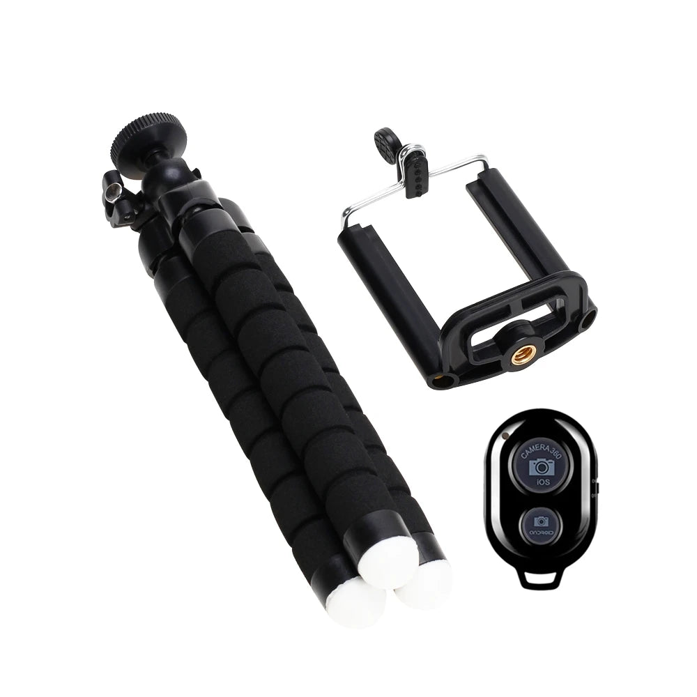 📸 Mini Tripod Octopus με Κλιπ Κινητού & Βάση Κάμερας – Ευέλικτο Stand για Selfies & Video 🎥