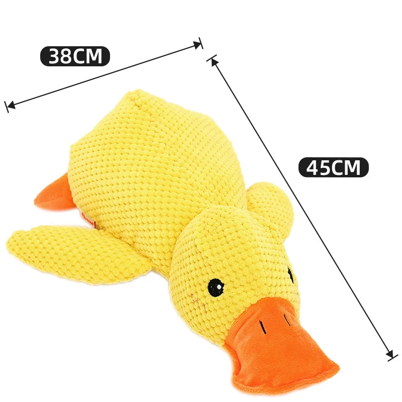 HOOPET Duck Dog Toy 🦆🐶 | Plush & Squeaky 🔊 | Cuddly Sleeping Toy 💤 | For All Sizes | Interactive & Chew-Friendly ✅