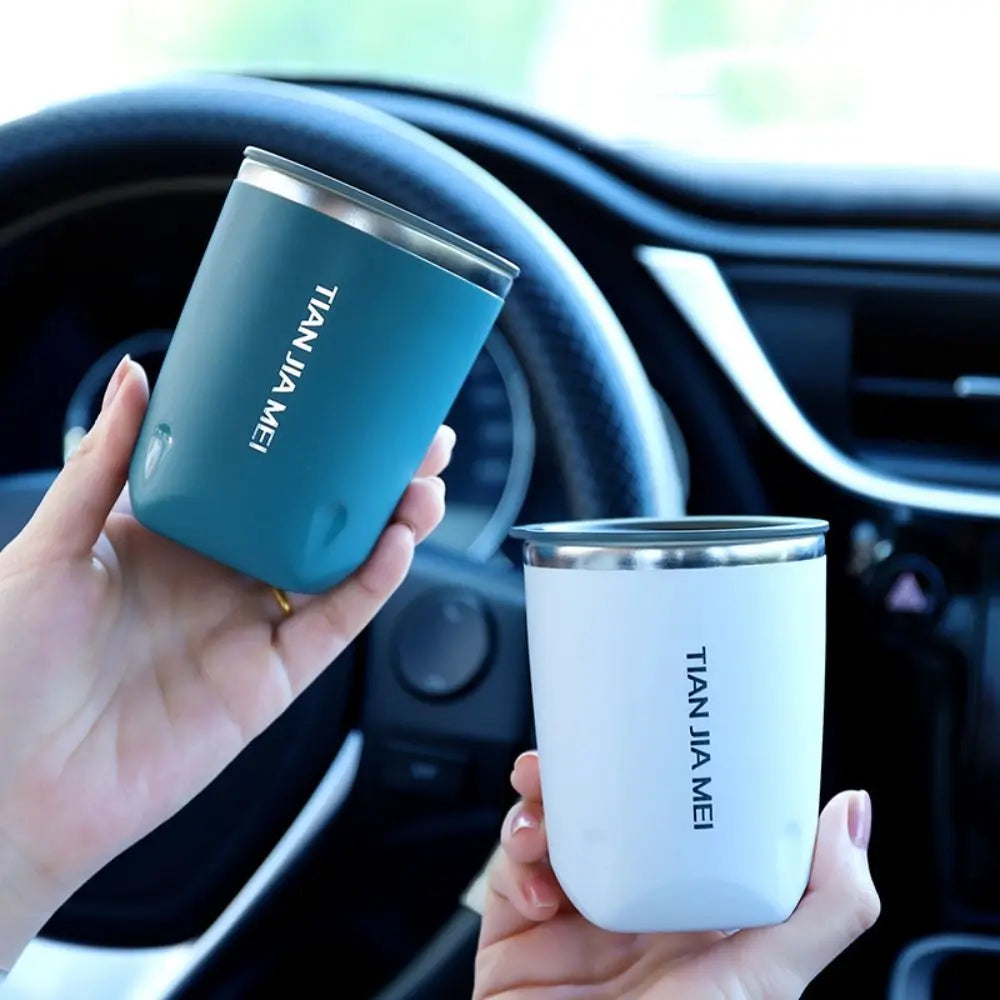 ☕ 300ml Θερμός Κούπα Καφέ | 304 Stainless Steel Double Layer Thermal Mug – Leakproof Travel Cup with Lid