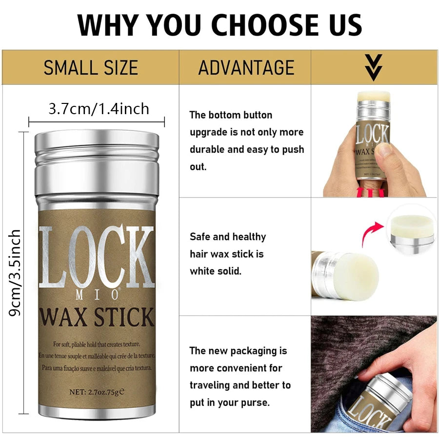 💇♀️✨ LOCKMIO Hair Wax Stick – Αντιφριζ & Σταθερό Κράτημα για Γυναίκες & Παιδιά 🎯