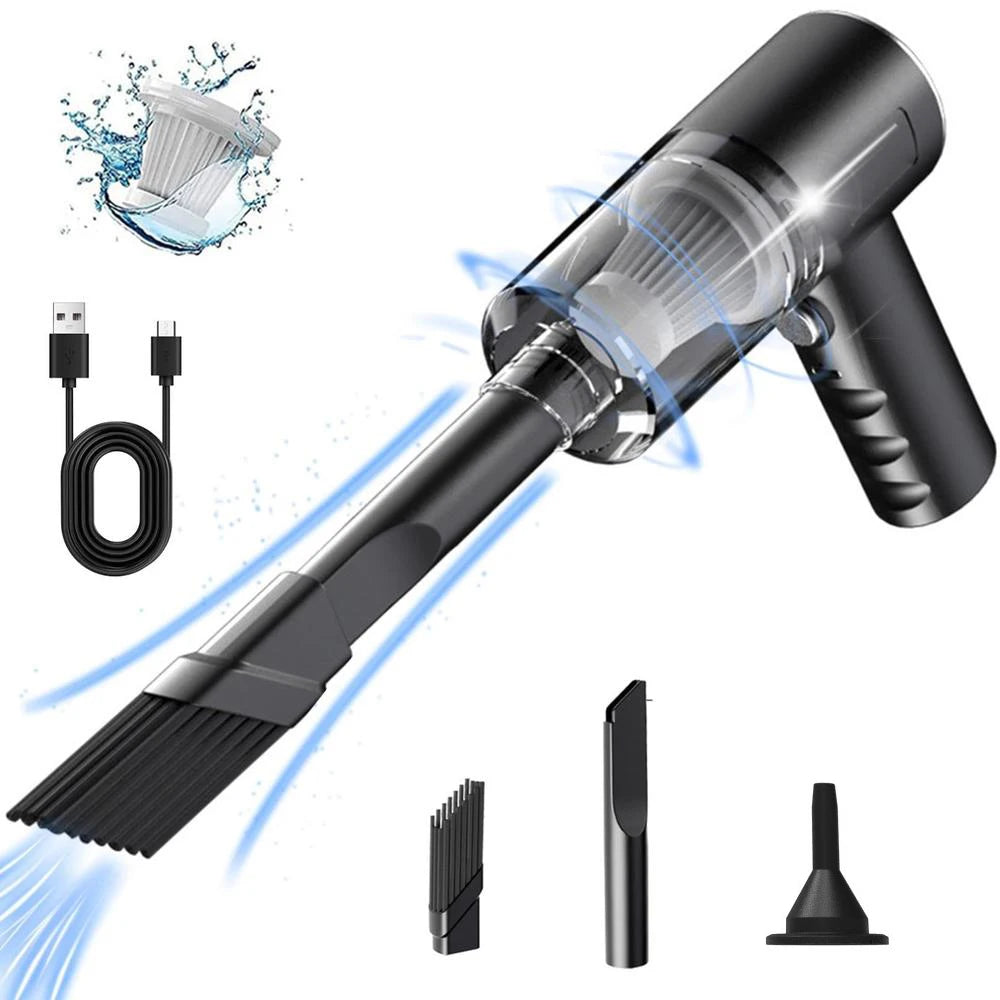🌀🔋 3 σε 1 Σκούπα Χειρός – Vacuum Cleaner με Αναρρόφηση & Φύσημα 🌪️ USB Επαναφορτιζόμενη, Μικρή & Φορητή