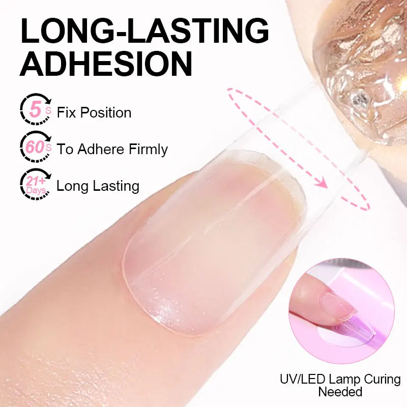 💅✨ Limegirl Nail Tips Glue Gel 7.5ml – Πολυχρηστική Κόλλα UV για Ψεύτικα Νύχια 🎯