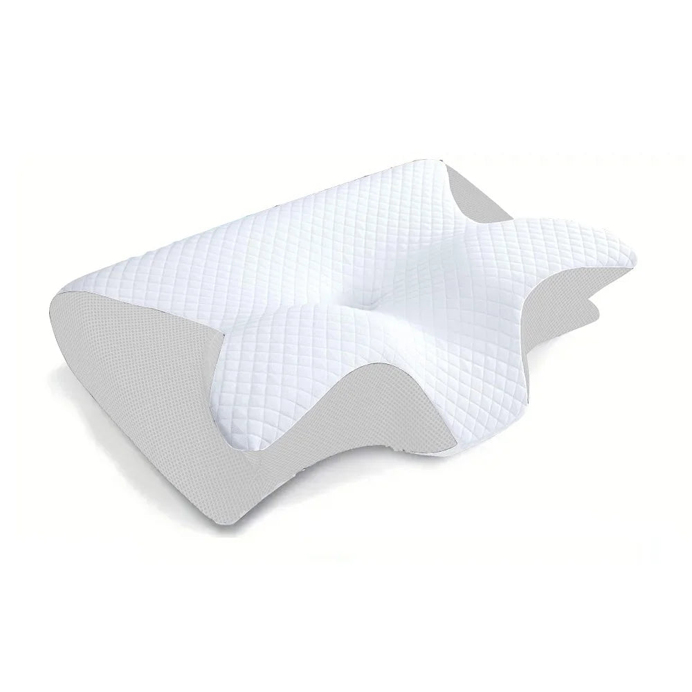 🛏️ 1pc Μαξιλάρι Memory Foam για Αυχένα – 2 σε 1 Εργονομικό Ορθοπεδικό Μαξιλάρι