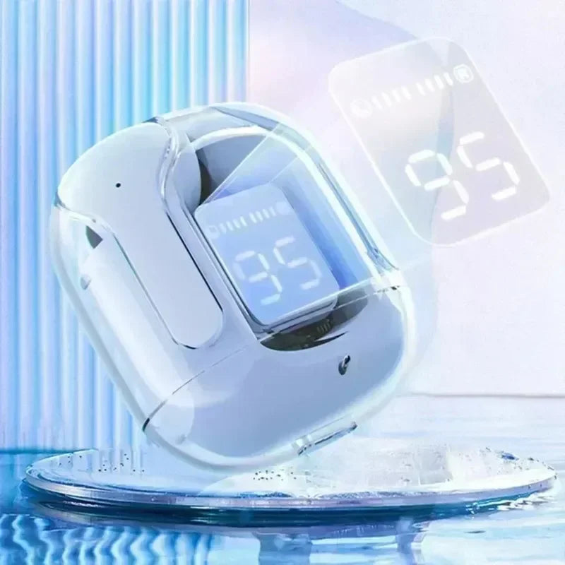 🎧✨ Original T2 Transparent TWS Bluetooth Earbuds – Bluetooth 5.3, HiFi Ήχος & LED Power Display