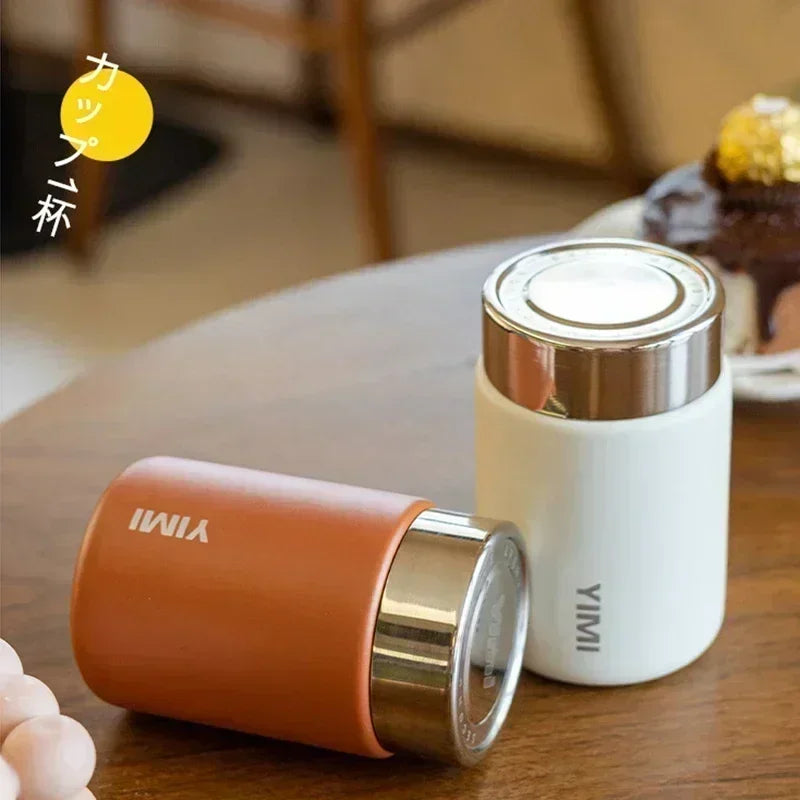 ✨ Mini Thermos Mug 230ml | 316 Ανοξείδωτο Ατσάλι | Pocket Vacuum Flask Καφέ & Τσάι