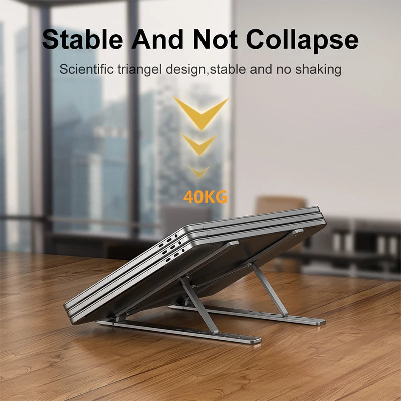 💻🔧 Foldable Metal Laptop Stand – Ρυθμιζόμενη & Αναδιπλούμενη Βάση Laptop 🎯