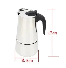 ☕✨ Κλασική Moka Pot – Για Έντονο & Αρωματικό Espresso στο Σπίτι! ✨☕ Stainless Steel Moka Coffee Maker Pot