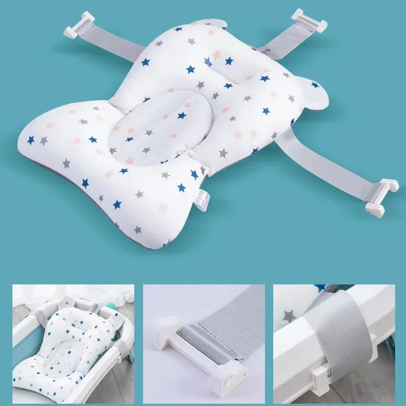 🛁👶 Baby Bath Seat Support Mat – Αναδιπλούμενο Μαξιλάρι & Κάθισμα Μπανιέρας για Νεογέννητα Άνετο, μαλακό και αντιολισθητικό, για ασφαλές και απολαυστικό μπάνιο! 💖💦