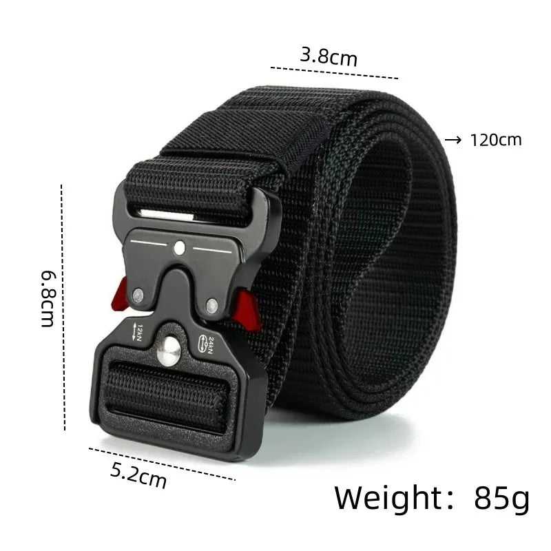 🎒🪖 Men’s Outdoor Multi-Function Belt – Hybrid Canvas/Nylon Tactical Ζώνη με Ανθεκτική Αγκράφα