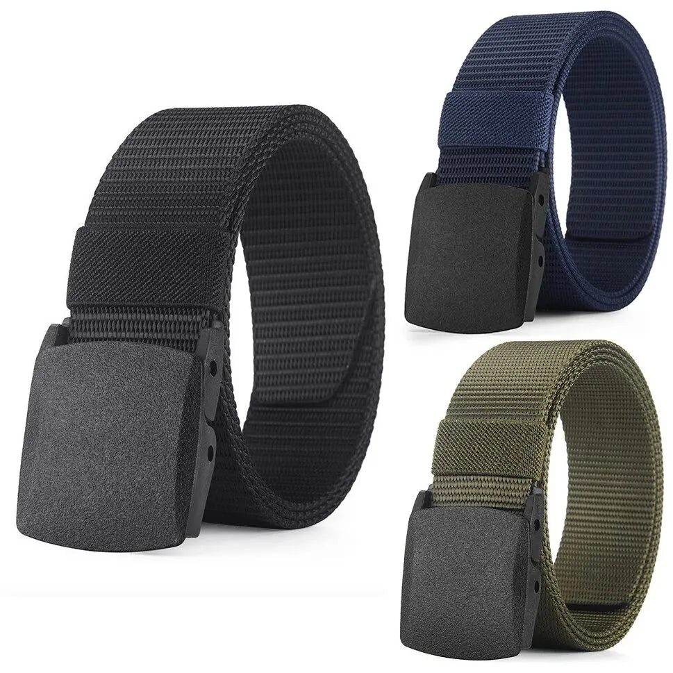👖🪢 Unisex Tactical Ζώνη – Outdoor Casual Canvas & Nylon Belt 🎯 Μεταλλ-Free Ζώνη για Παντελόνια, Jeans & Σπορ