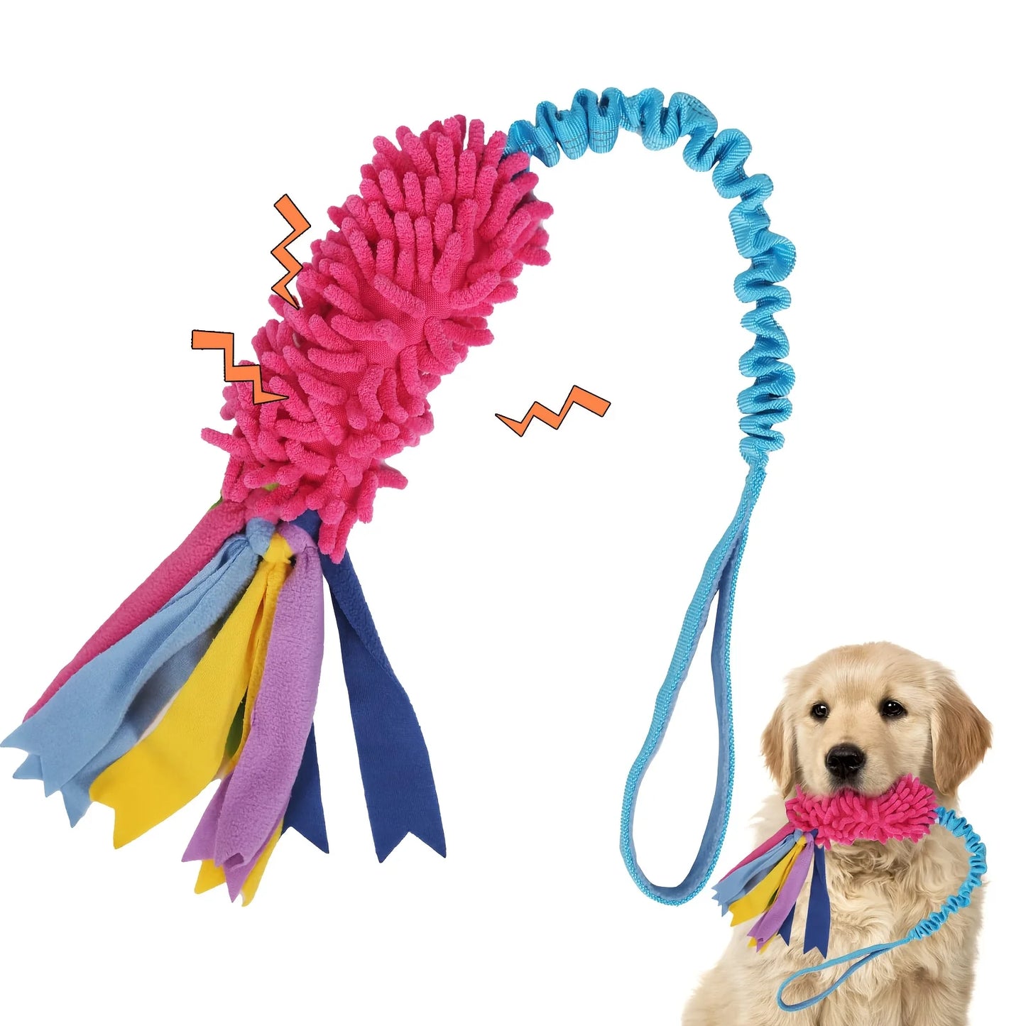 Dog Training Rope Toy 🐶🪢 | Plush + Rope Ball 🎾 | Bite-Resistant & Anti-Tear 💪 | Teeth Cleaning & Puzzle Play 🧠