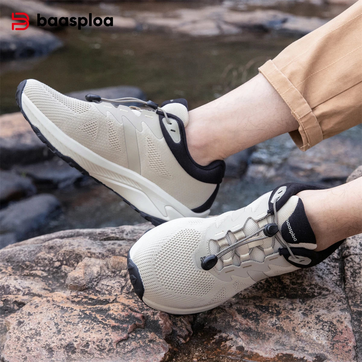👟 Baasploa Ανδρικά Παπούτσια Πεζοπορίας – Καλοκαίρι 2025 Mesh Breathable Outdoor Sneakers 🌿🏞