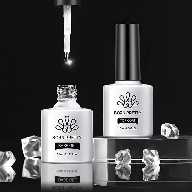 💅✨ BORN PRETTY 3pcs Functional Gel Kit – Base Gel, Super Top Coat & Acid-Free Primer (10ml) 🎯