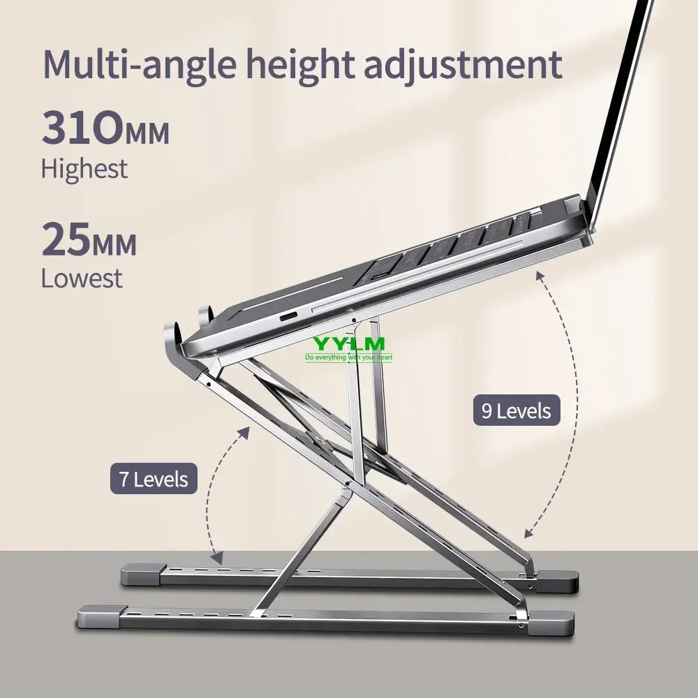 💻✨ N8 Double-Layer Laptop Stand – Αλουμινένια Αναδιπλούμενη Βάση Γραφείου 🎯