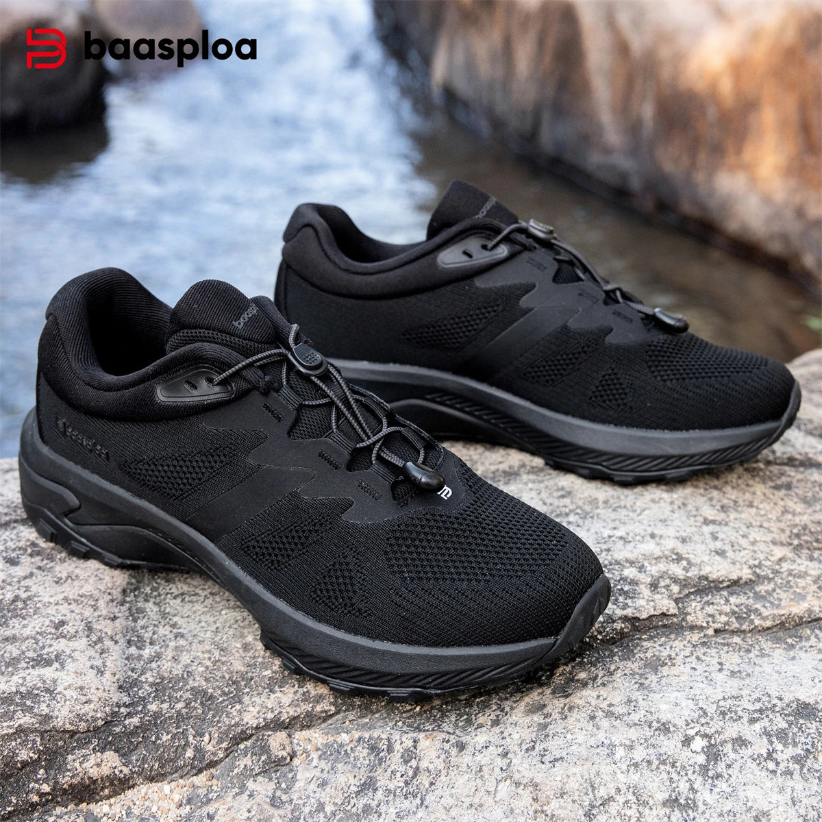 👟 Baasploa Ανδρικά Παπούτσια Πεζοπορίας – Καλοκαίρι 2025 Mesh Breathable Outdoor Sneakers 🌿🏞