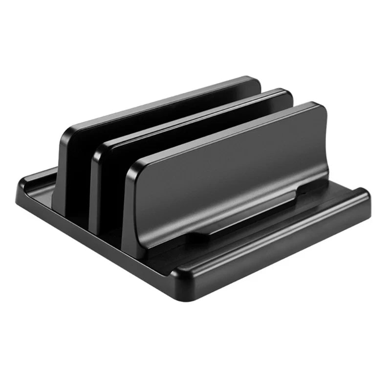 💻📐 Vertical Laptop Stand – Διπλή Κάθετη Βάση Laptop & Tablet με Ρυθμιζόμενο Πλάτος 🎯