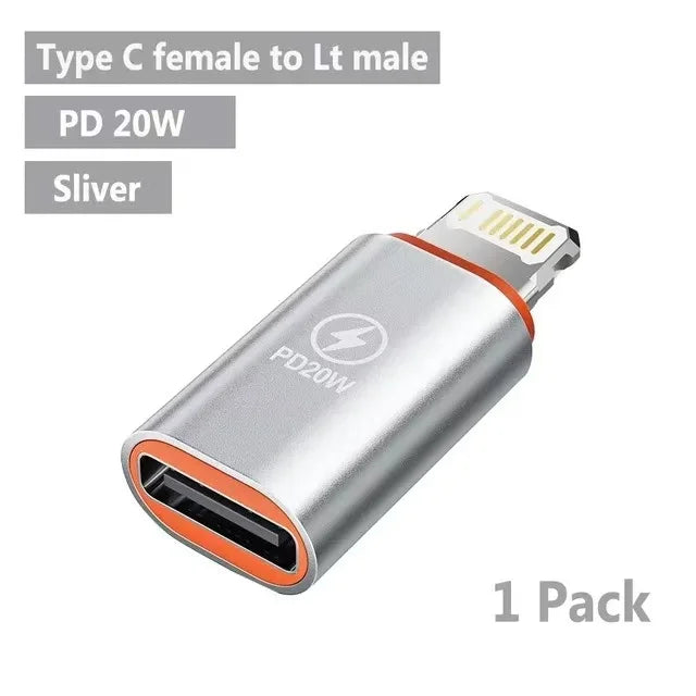 ⚡🔌 USB-C to Lightning 8-Pin Adapter – Γρήγορη Φόρτιση & Data Sync για iPhone/iPad/MacBook 🎯