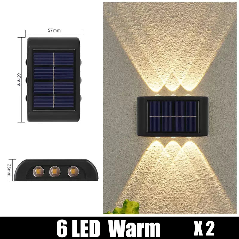 🌞✨ Solar LED Wall Lights – Διακόσμηση & Ατμόσφαιρα στον Κήπο σου! ✨🌞 1pc | 6-10 LEDs | Outdoor Decorative Landscape Lighting