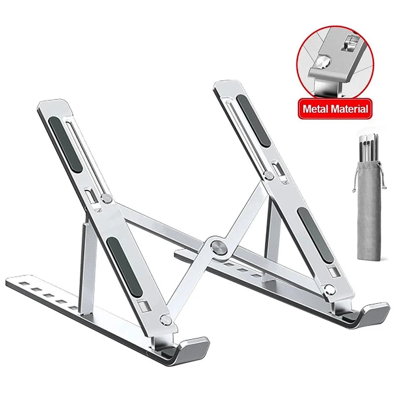 💻🔧 Foldable Metal Laptop Stand – Ρυθμιζόμενη & Αναδιπλούμενη Βάση Laptop 🎯