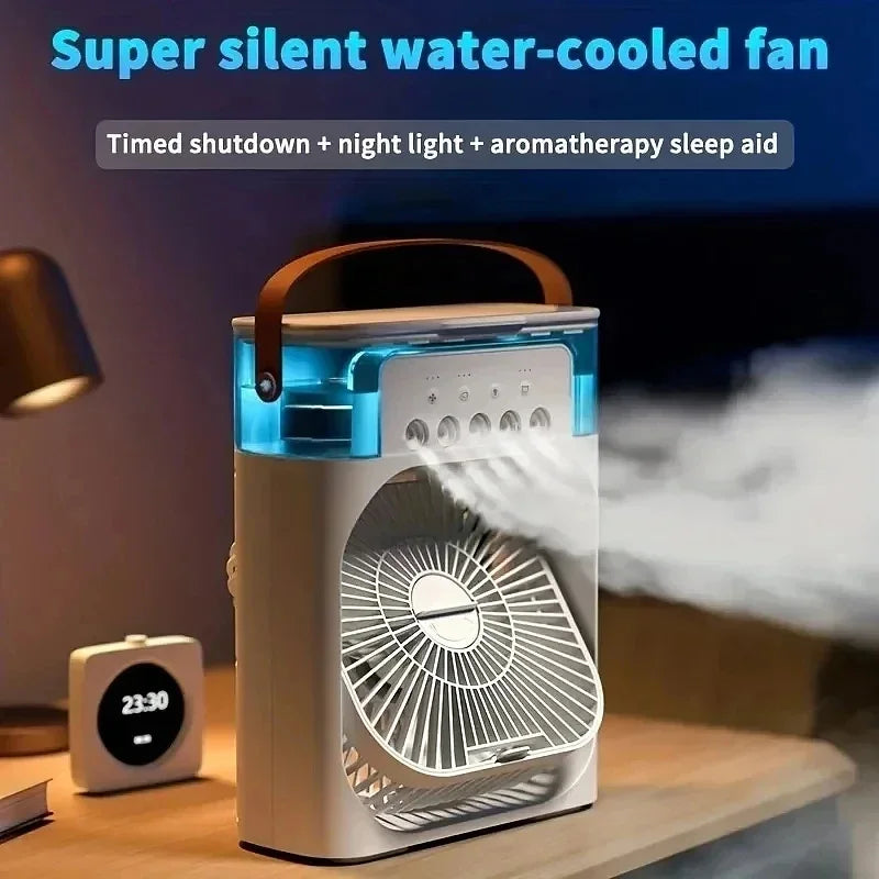 ❄️🌬️ 3 σε 1 Φορητό Air Cooler – Δροσιά, Φως & Άνεση στο Σπίτι! 🌬️❄️ Mini Air Conditioner | Fan + Humidifier + LED Night Light | Household Portable