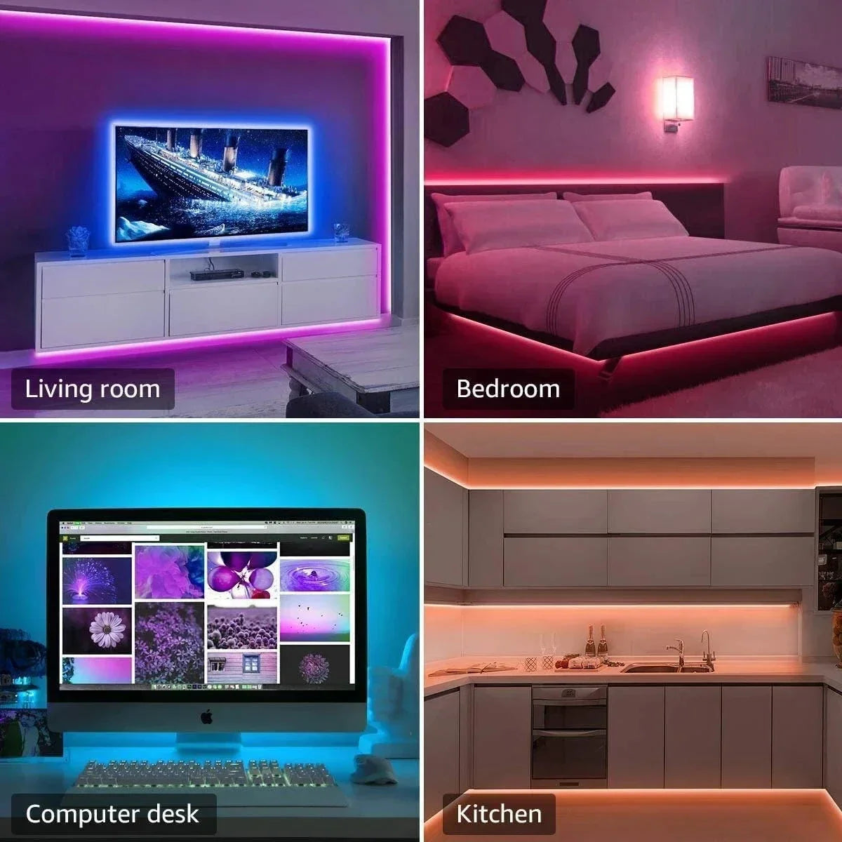 🌈💡 RGB LED Strip Light – SMD 5050 USB με APP & Remote Control 📱✨ Για TV, Σαλόνι & Υπνοδωμάτιο