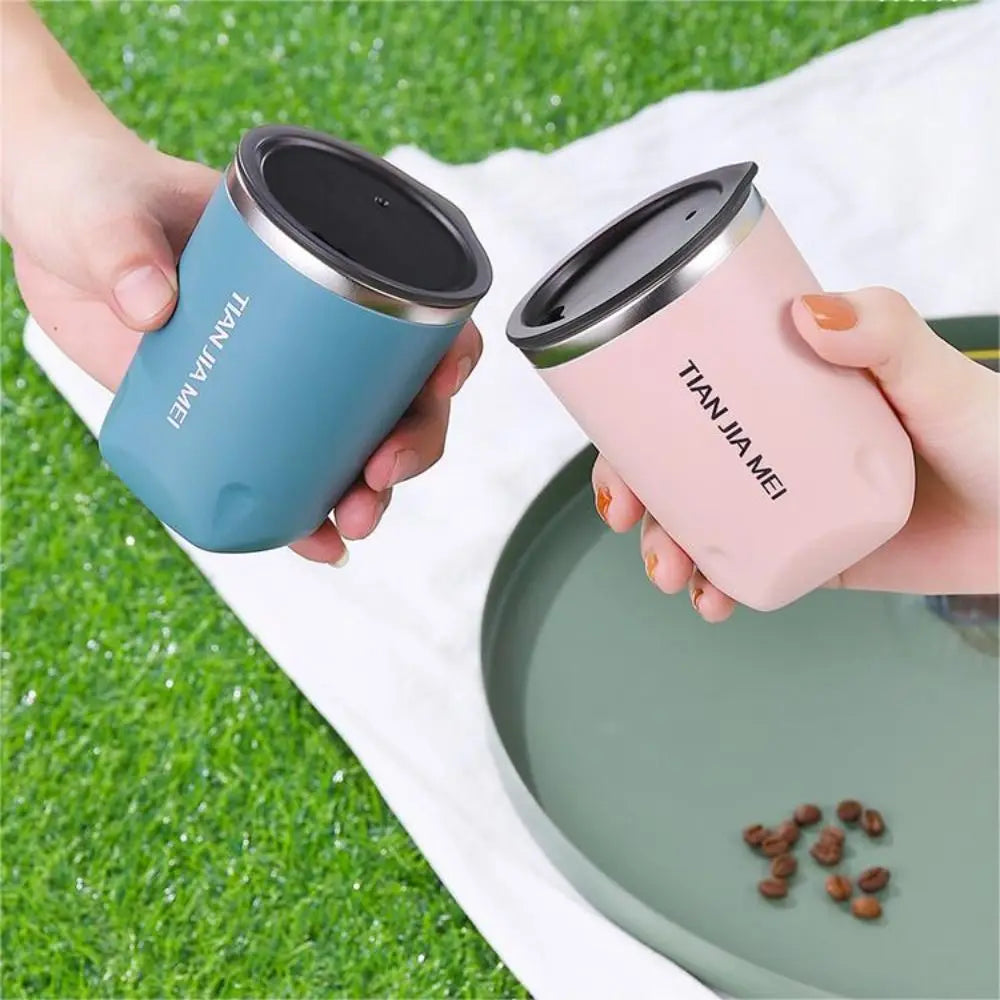 ☕ 300ml Θερμός Κούπα Καφέ | 304 Stainless Steel Double Layer Thermal Mug – Leakproof Travel Cup with Lid