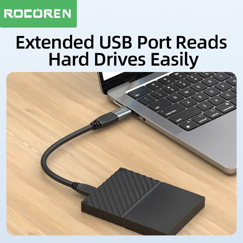 🔌✨ Rocoren USB-C OTG Adapter – Ταχύτατος Μετατροπέας USB-C σε USB 3.0 🎯