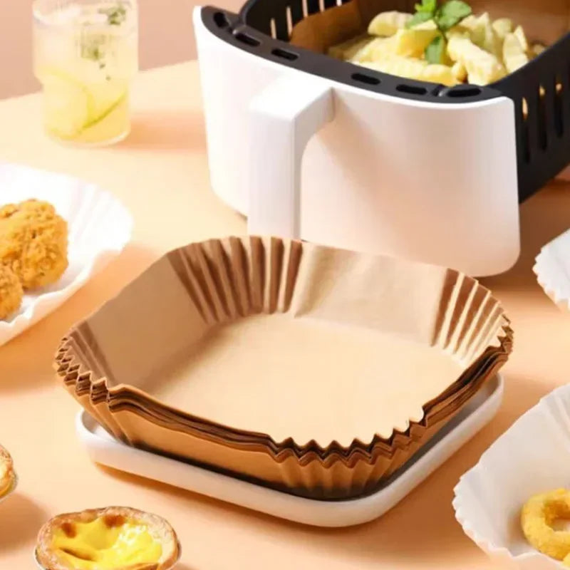🍟🔥 50τμχ Air Fryer Grease Pads – Απόλυτη Καθαριότητα & Ευκολία στο Ψήσιμο! 🔥🍟 Απορροφητικά χαρτιά σιλικόνης για Air Fryer & Baking | Food Grade | Disposable