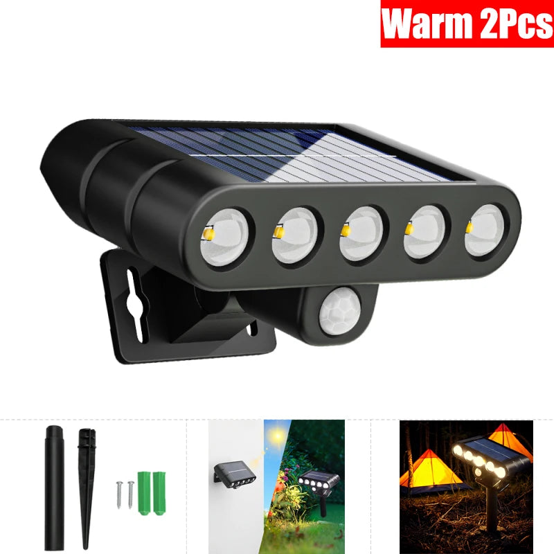 🌞✨ Solar LED Wall Lights – Διακόσμηση & Ατμόσφαιρα στον Κήπο σου! ✨🌞 1pc | 6-10 LEDs | Outdoor Decorative Landscape Lighting