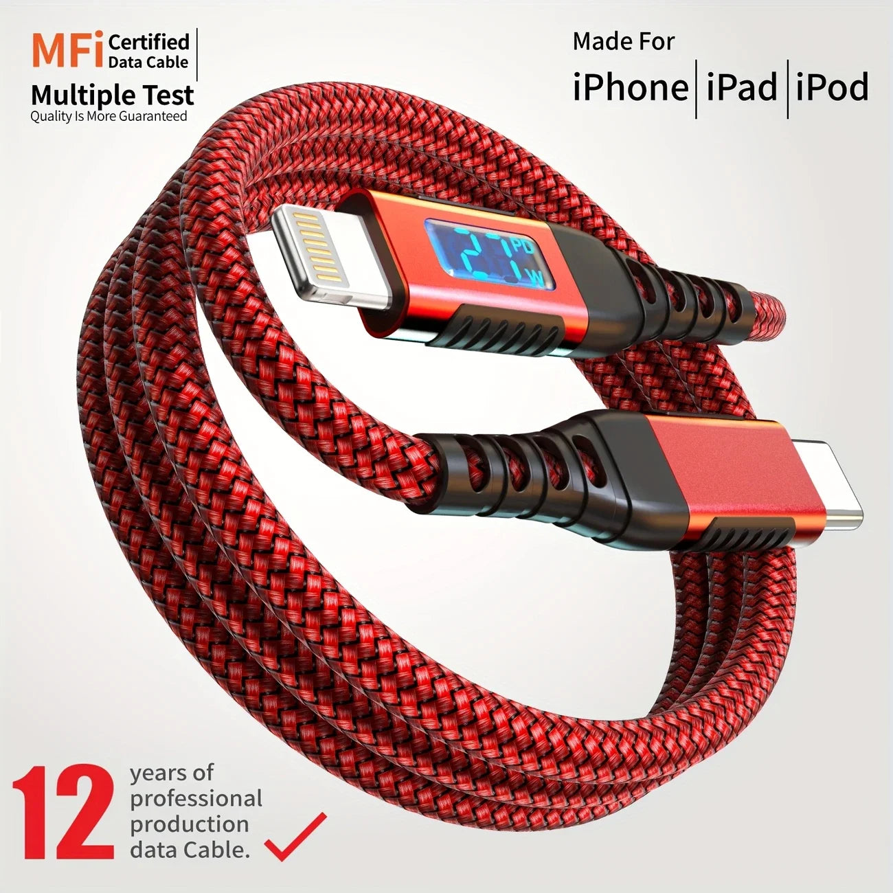 🔌 MFi Certified USB-C σε Lightning Καλώδιο – PD Fast Charging με LED Ένδειξη Γρήγορη φόρτιση, έξυπνη ένδειξη και premium σχεδίαση για το iPhone σου! ⚡🍏
