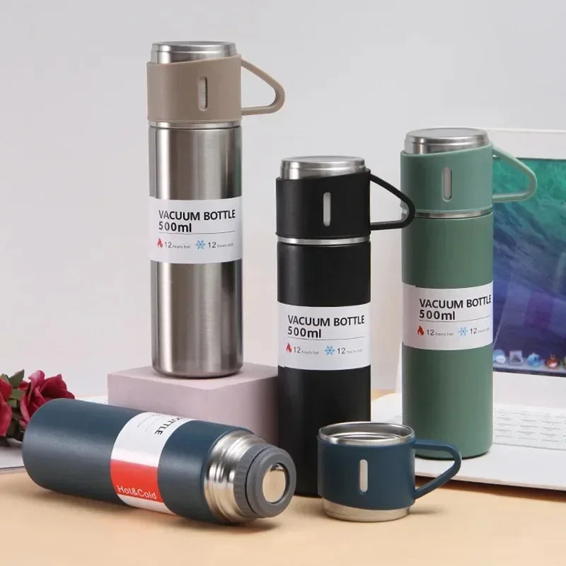 ☕🔥 500ml Θερμός Καφέ | 304 Ανοξείδωτο Ατσάλι | Business Style Thermos Bottle 👜 | Ιδανικό για Γραφείο & Ταξίδι