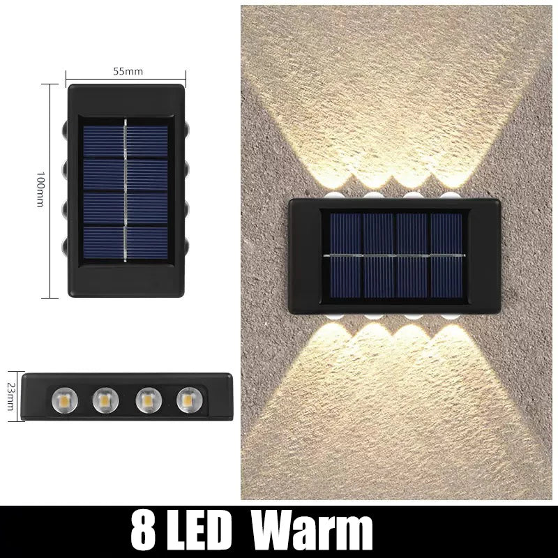 🌞✨ Solar LED Wall Lights – Διακόσμηση & Ατμόσφαιρα στον Κήπο σου! ✨🌞 1pc | 6-10 LEDs | Outdoor Decorative Landscape Lighting
