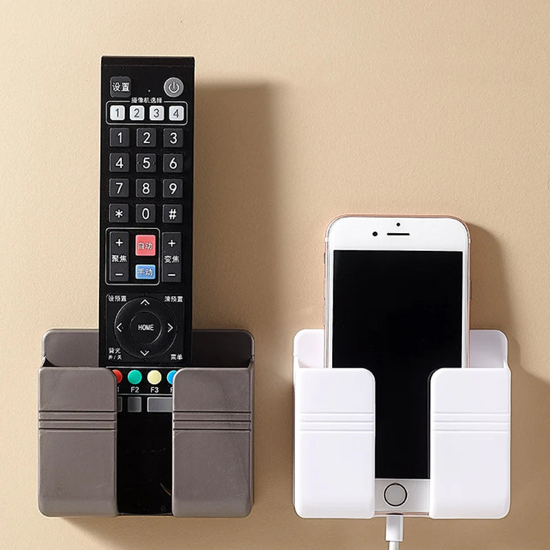📱 Multifunction Wall Mounted Storage Box – Οργανωτής Χωρίς Τρύπες για Τηλεκοντρόλ, Κινητά & Καλώδια