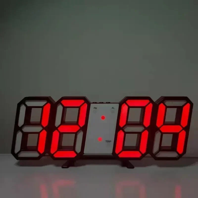 ⏰✨ Electronic Digital LED Wall Clock – Μοντέρνο Ρολόι Τοίχου & Γραφείου με Ξυπνητήρι 🖥️