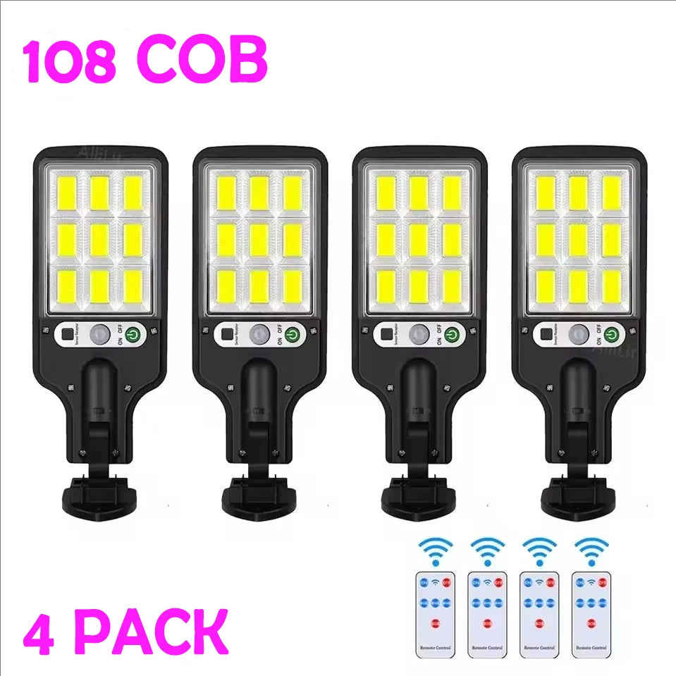 🌞🚪 Solar Motion Sensor Light – Έξυπνος Φωτισμός για Γκαράζ & Κήπο! 🚪🌞 108COB LEDs | 3 Modes | IP65 Waterproof | Adjustable Solar Panel