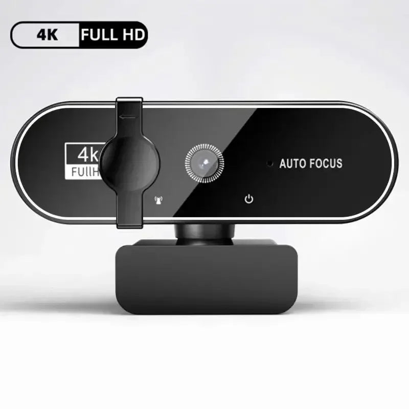 🎥🔊 4K/2K/1080P Webcam με Μικρόφωνο 🎤 | Autofocus 8MP Full HD Κάμερα για PC 💻 Laptop & Macbook | Βιντεοκλήσεις & Streaming