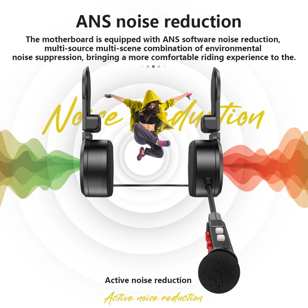 🏍️🎧 Bluetooth Headset για Κράνος Μοτοσυκλέτας – Ασύρματα Στερεοφωνικά Ακουστικά με Μικρόφωνο & Μουσική 🎶