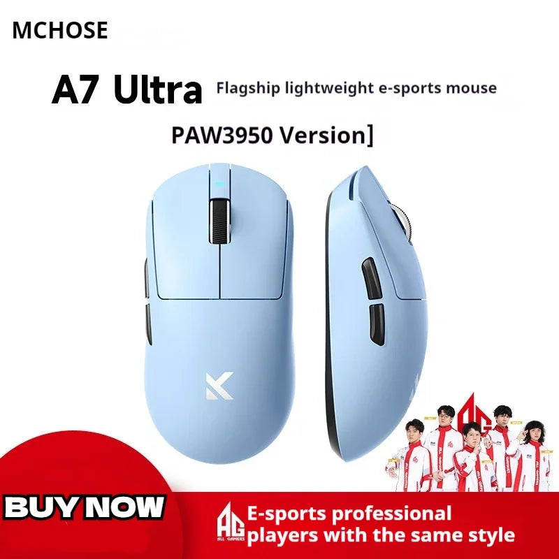 🎮🖱️ MCHOSE A7 Ultra Wireless Gaming Mouse – Απόλυτη ακρίβεια στα χέρια σου! Επαγγελματικό gaming με 8K polling rate, PAW3950 sensor και σχεδιασμό για μεγάλα χέρια! 👑🔥
