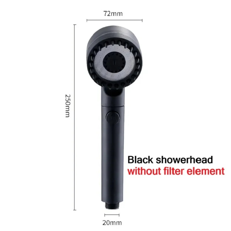 🚿 Τηλέφωνο Ντους Υψηλής Πίεσης με Φίλτρο & Massage Brush – 3 Λειτουργίες & Rain Faucet Design
