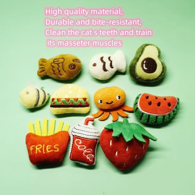 Catnip Toy Set 🐱🧸 | With Catmint 🌿 | Plush Chew Toys for Kittens 😻 | Scented & Teeth Grinding 🦷 | Fun & Relaxation ✅