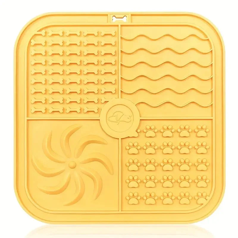 Silicone Lick Mat 🐶🍽️ | Slow Feeder & Distraction Pad 🛁 | Suction Base 🧲 | For Training & Bath Time ✅